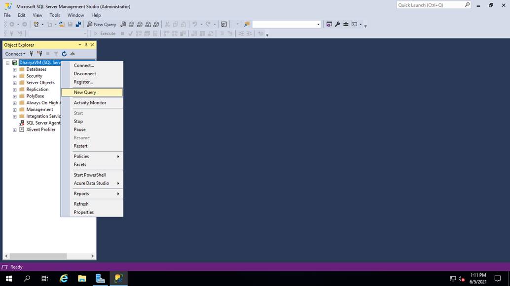 How To Create A SQL Server Instance In The Managed Virtual Machine
